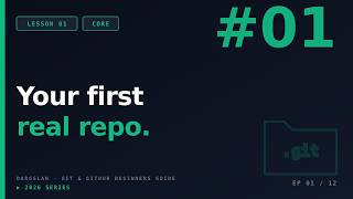 Your First Real Git Repo — init, add, commit (Lesson 01 — CORE)