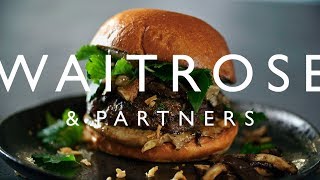 Black Garlic, Thai-Spiced Burgers with Ginger Shiitake Mushrooms | Waitrose & Partners