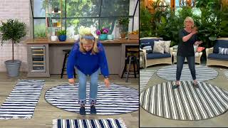 Barbara King Indoor/Outdoor Striped PET Throw Rug Collection on QVC
