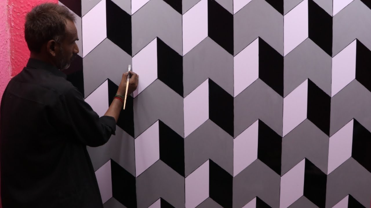 optical illusion 3d wall design | 3d wall painting | 3d wall ...