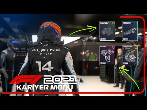 F1 2021 TÜRKÇE KARİYER MODU - YENİ ARAÇ GELİŞTİRME SİSTEMİ - F1 2021 Kariyer