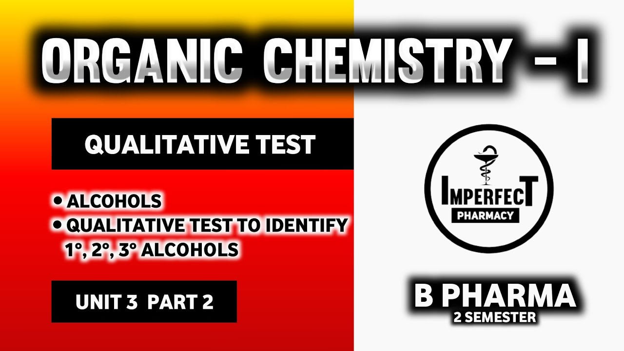 Qualitative Test For Alcohols Differentiate Between Primary Secondary