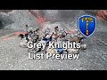 Silver Boys!!! Grey Knights List Preview
