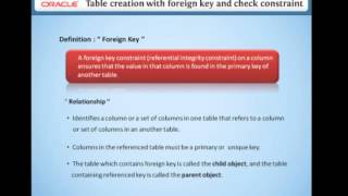 5 7 Referential FOREIGN KEY & Check constraints