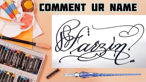 Farzin Name Signature Calligraphy Status | How to Draw, Cursive Calligraphy with Cut Marker