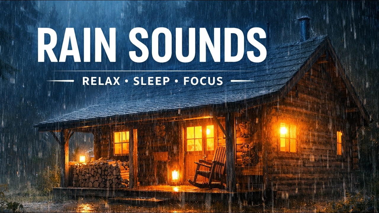Rainstorm Sleep Ambience • Cabin in Heavy Rain • Deep Rest Mode