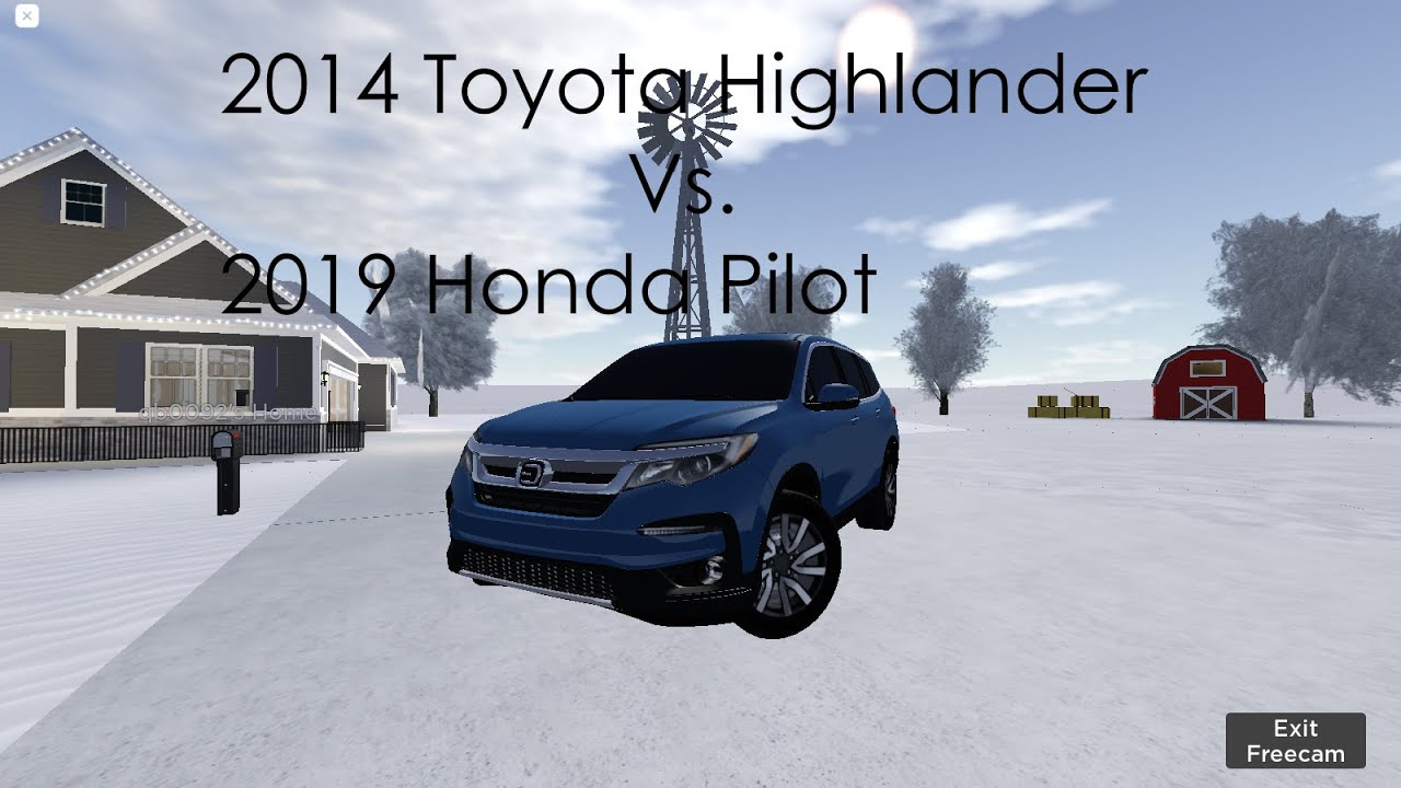 2014 Toyota Highlander XLE vs 2019 Honda Pilot EX-L Roblox Greenville ...