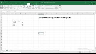 How to remove gridlines in excel graph