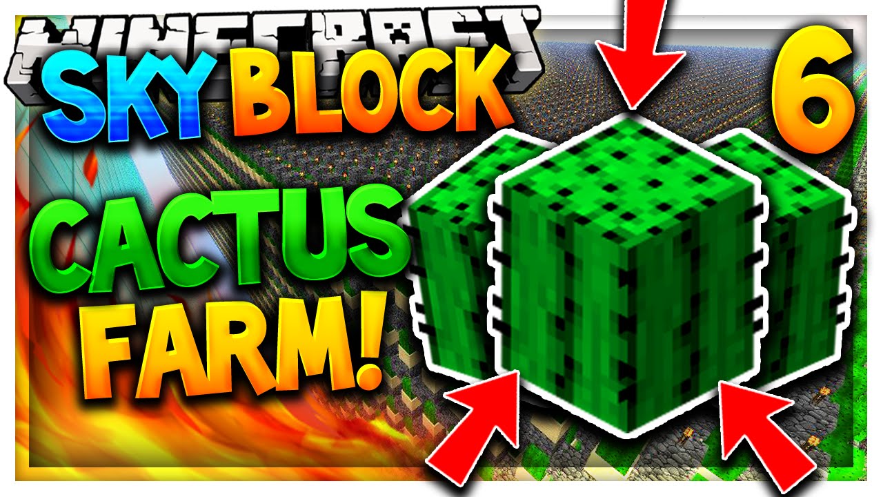 HOW TO BUILD AN OP CACTUS FARM! | Minecraft OP SKYBLOCK #6 (SkyBlock