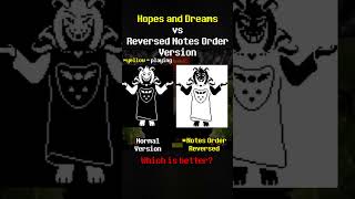 Hopes and Dreams Noter Order Reversed Comparison #undertale #deltarune #deltarunechapter3