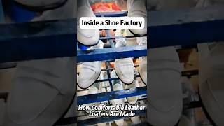 Watch how our craftsmen attach the sole to soft and comfortable leather loafers #shoefactory #oem