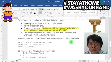 Pseudocode: PASSWORD ENTRY - using which loop? FOR TO NEXT? REPEAT UNTIL? WHILE DO ENDWHILE?