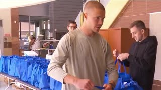Real Salt Lake players give back to community, helping provide food to families in need