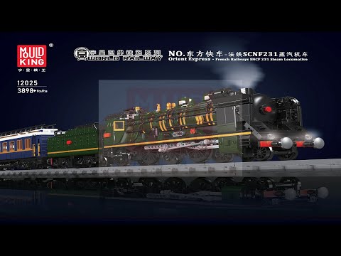 Mould King instructions - Mould King Train - 12025 - Orient Express SNCF 231 Steam Locomotive