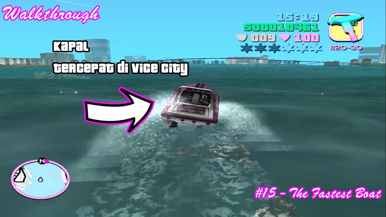 Mengambil Kapal Tercepat GTA Vice City Indonesia Mission 15 The
