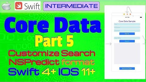 IOS 11, Swift 4, Tutorial - Part 5 - Customize Search result in Core Data Project ( NSPredicate )