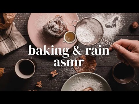 Rainy Ambience | Baking Sounds in Autumn Kitchen [ASMR]