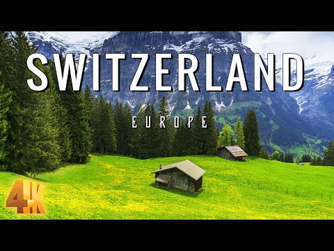 FLYING OVER SWITZERLAND (4K UHD) - Relaxing Music & Amazing Beautiful Nature Scenery For Stress