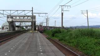 EF81-126牽引 信越本線押切駅3098レ通過(HD)