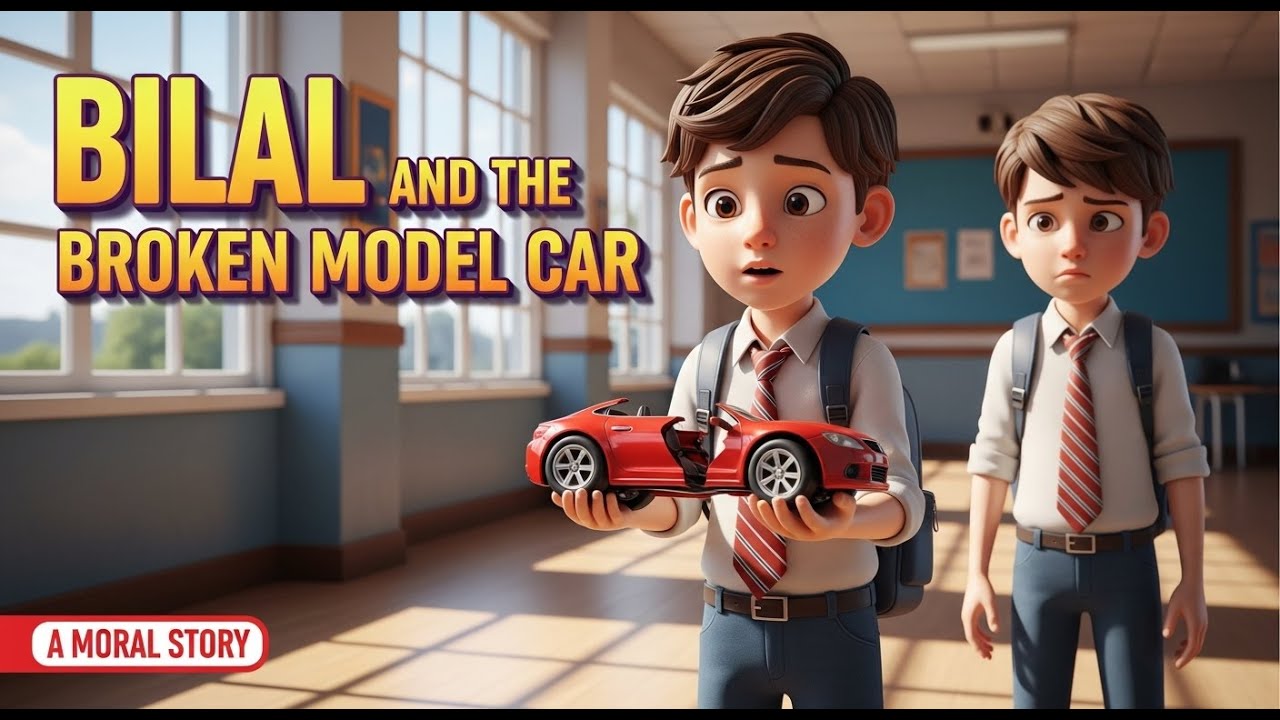 Bilal and the Broken Model Car | English Moral Story for Kids 