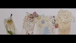 Junk Journal Dangles-How to make Journal Dangles using Fabric&LaceTUTORIAL Step by Step Process