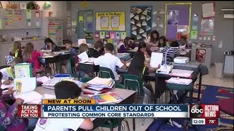 Parents take children out of school to protest Common Core standards