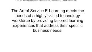 ITIL V3 Managing Across the Lifecycle   eLearning Plus Exam Prep