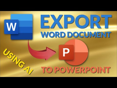 I-export ang Word Document sa PowerPoint Gamit ang AI