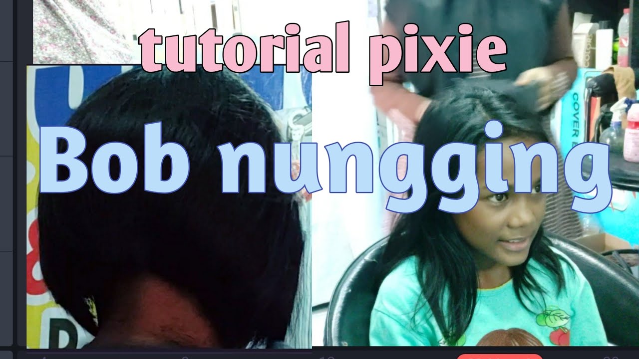 Gunting rambut  pixie  Bob  nungging YouTube