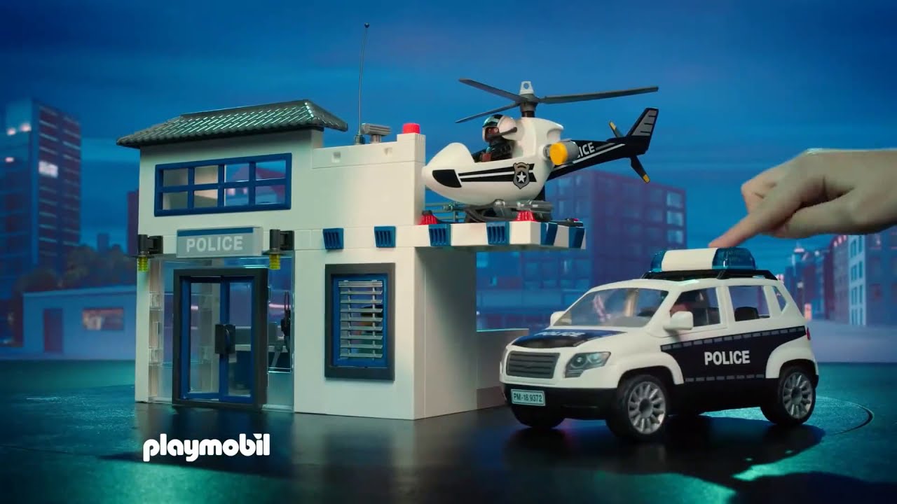 Dempsey Contento Flor de la ciudad Playmobil City Action Mega Set de Policia - YouTube