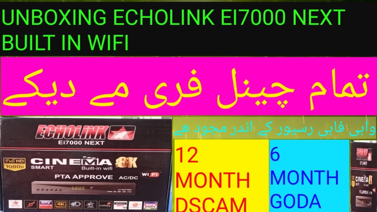 Unboxing Echolink Ei7000 Next Full Review || Review Echolink || Free Channel || Price $$