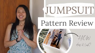 Jumpsuit sewing pattern review - Butterick pattern, sew along, beginner sewing, thoughts