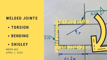 Welded Joints in Torsion/Bending | MEEN 462 | Shigley