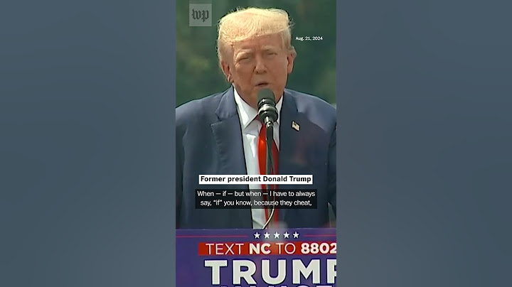 Trump puts conditions on accepting the election results in 2024