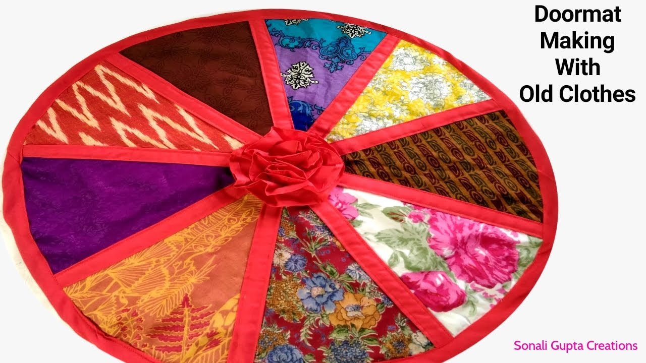 DIY Doormat Ideas With Old Clothes/Doormat Making At Home/Paydan banana Ka Tarika/Doormat Design