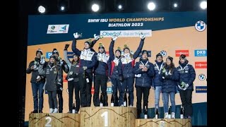 Biathlon _ Mixed Relay (W+M) _ Medal Ceremony _ OBERHOF (08/02/2023)