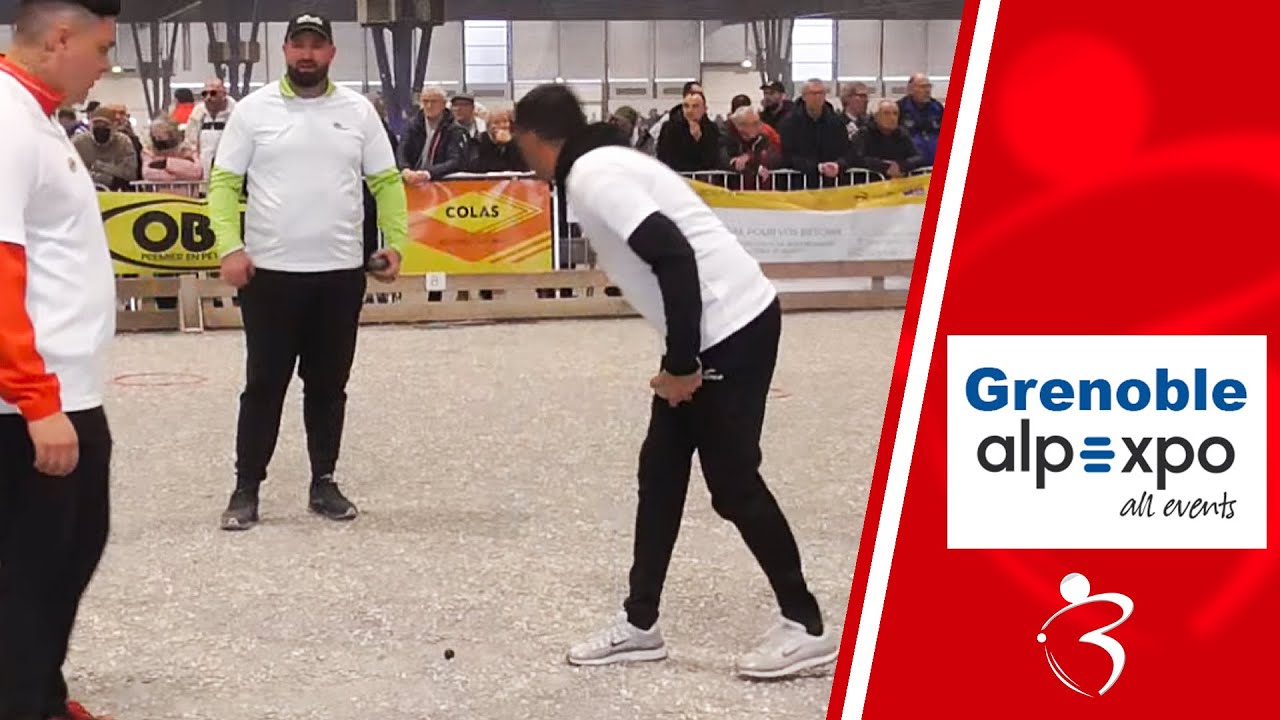Miniature : 64ème MAUREL vs BLUETTE : Grenoble 2ème Supranational de pétanque indoor triplette 2024 - TOP 1000
