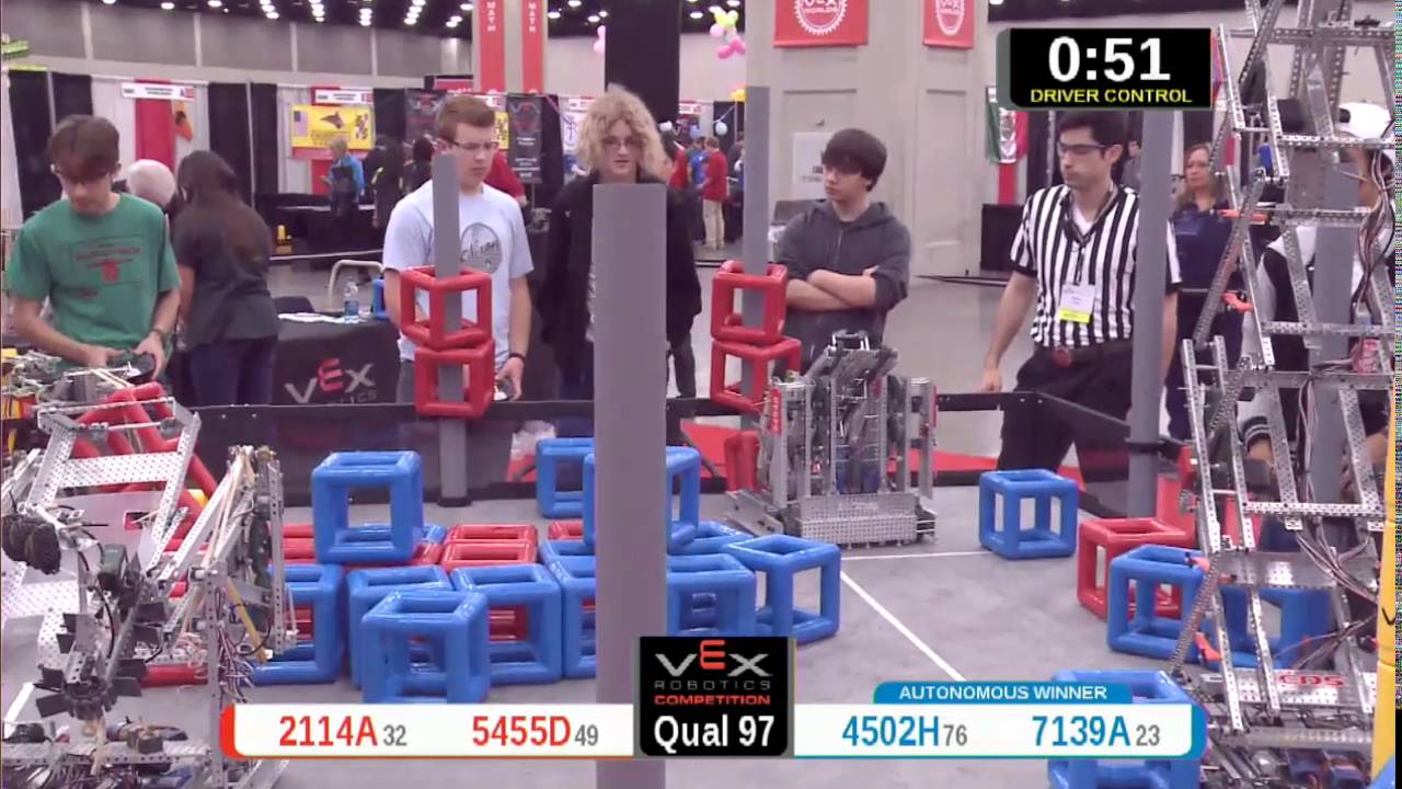 2015 VRC Arts Q97 - 2114A 5455D vs 4502H 7139A - 61 to 33 - VEX Worlds 2015 - Arts Division