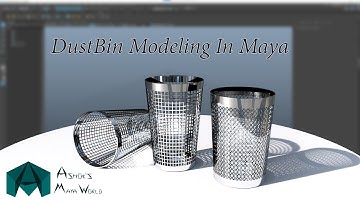 Creating a 3D Dustbin in Maya | Maya Modeling Tutorial #3d #maya #hardsurfacemodeling