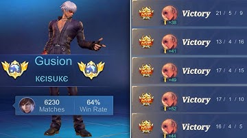 TOP GLOBAL GUSION NEW WINSTREAK BUILD & COMBO TUTORIAL!! (pls try) - Mobile Legends