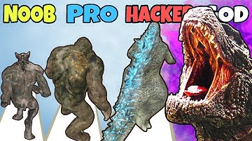 NOOB vs PRO vs HACKER vs GOD in Monster Evolution Run