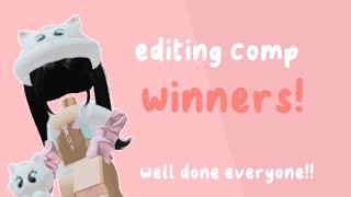 editing comp winners!