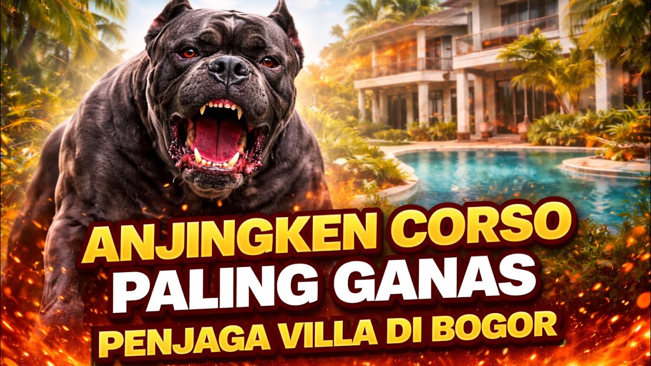 KEGANASAN CANE CORSO PENJAGA VILLA‼️
