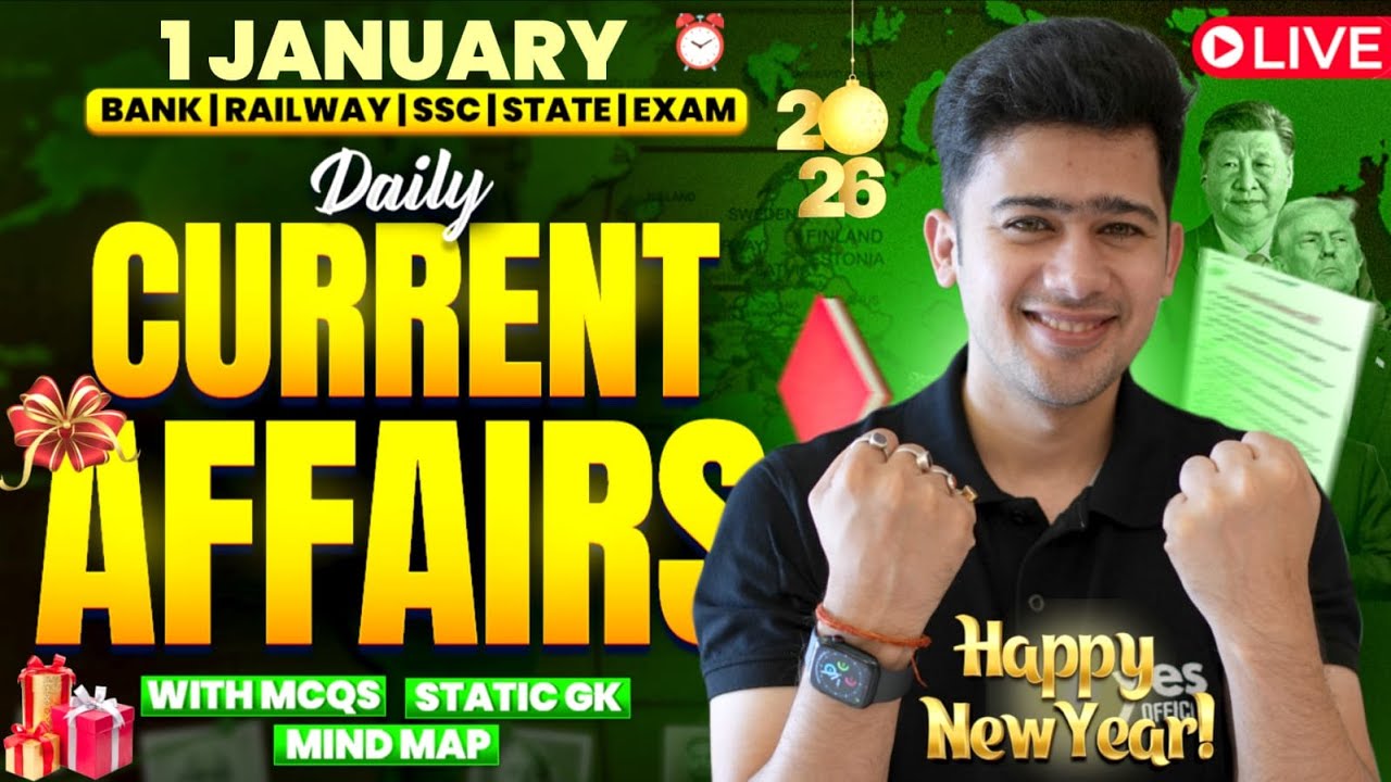 🔴 1 JANUARY 2026 | Daily Current Affairs | For Bank, Insurance & SSC ...
