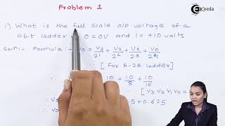 4 Bit Ladder DAC Problem 1 - A/D and D/A Converters - Application of Electronics Class 12