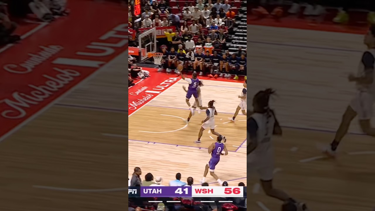 CODY WILLIAMS drops 16 on the Wizards at Vegas Summer League 🫡 #TakeNote #CodyWilliams