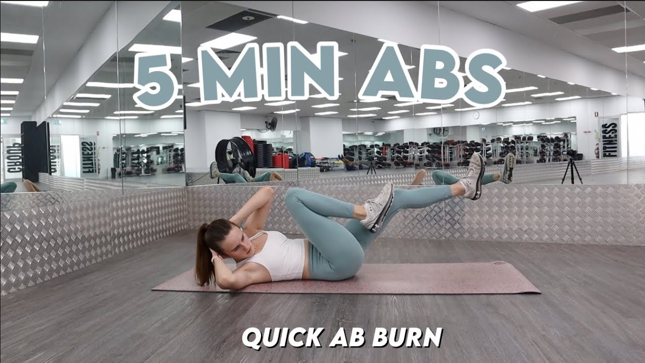 5 MIN AB WORKOUT ROUTINE // Tone Your Core, No Equipment - YouTube