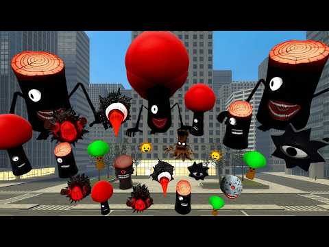 Who Wins All Mr  Sun Phases VS Mr  Tree Phases Evolution in Bigcity Improved Garry's Mod