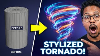 Stylized Tornado Mesh in Maya