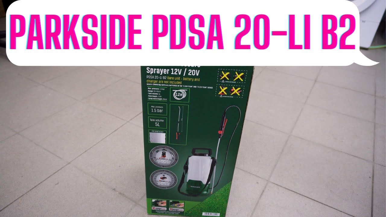Parkside PDSA 20-Li B2 akkus permetező teszt - YouTube